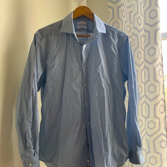 Calvin Klein Dress Shirt MEDIUM, BLUE - Picture 1 of 3